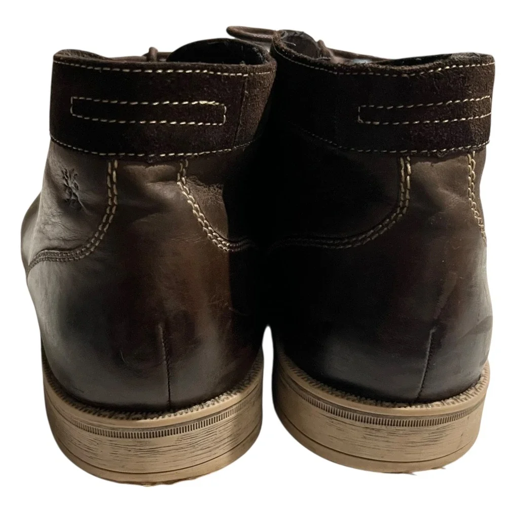 Stacy Adams Cagney Brown Leather Chukka Boots Men's Size 12 W Classic Minimalist